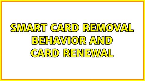 smart card removal policy registry|smart card removal behavior.